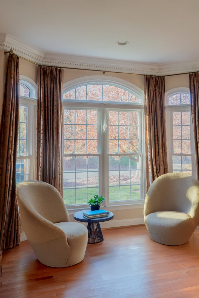 Vytex Fortis series windows in a bright living space