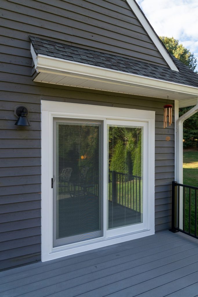 Vytex Signature Series white patio door with blinds-between-glass option